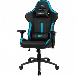 Silla gaming - Drift DR350, Polipiel, Reposabrazos 4D, Ruedas silenciosas, Inclinación, Azul