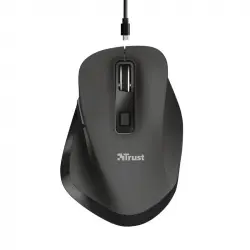 Trust Fyda Ratón Ergonómico Óptico Inalámbrico 2400DPI Negro