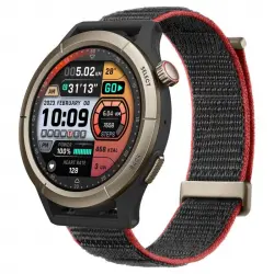 Amazfit Cheetah Pro Reloj Smartwatch Bisel de Aleación de Titanio Run Track Black y Correa de Nailon