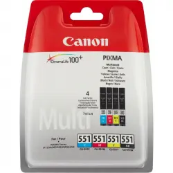 Cartucho de Tinta Original Canon CLI-551 Multipack Negro/Cian/Magenta/Amarillo