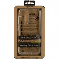 Funda - muvit MCSPS0012, Para Samsung Galaxy S22 Plus 5G, Materiales 100% reciclables, Transparente