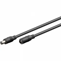 Goobay Cable Alimentacion DC Hembra/Macho 5.5x2.1mm 3m Negro