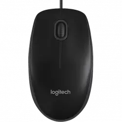 Ratón - Logitech B100, ratón óptico, Ambidiestro, 3 botones, Windows, Mac, Linux, Negro