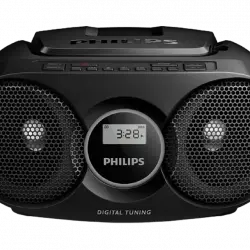 Reproductor CD - Philips AZ215B/12, Antena FM, Sintonizador digital, Negro