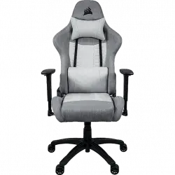 Silla gaming - Corsair TC100 Relaxed, Transpirable, Reposabrazos 2D, Inclinación 160°, Gris