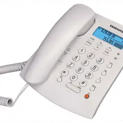 Teléfono fijo - Daewoo DTC310, Manos libres, Identificador de llamada, Pantalla LCD