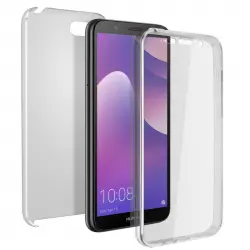 Avizar Funda Doble Silicona Transparente para Honor 7S/Huawei Y5 2018