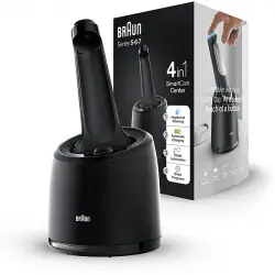 Base de carga - Braun Smart Care Center, Accesorio para Series 5, 6, 7, Limpia y lubrica, 4 en 1, Negro