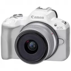 Canon EOS R50 24.2MP WiFi Blanca + Objetivo RF-S 18-45mm F4.5-6.3 IS STM