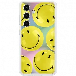 Funda - Samsung, para Galaxy S24, Flipsuit Smiley, Amarillo