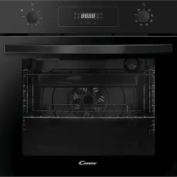 Horno - Candy Idea FIDCP N625 L, Multifunción, Limpieza por agua, 60 cm, 65 l, 8 funciones, Display con timer touch, Guía telescópica, Negro