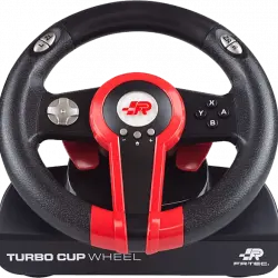 Volante - FR Tec Switch Turbo Cup Wheel, Base con Pedales, Para PC; Nintendo Switch™, OLED™, Negro y rojo