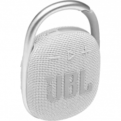 Altavoz inalámbrico - JBL Clip 4, 5 W, 10 horas, Bluetooth 5.1, IP67, Clip&Play, Blanco