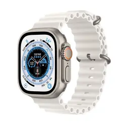 Apple - Watch Ultra GPS + Cellular 49mm Con Caja De Titanio Y Correa Ocean Blanca