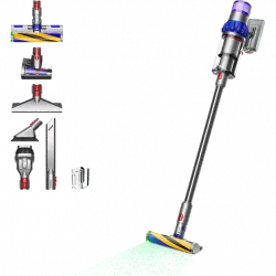 Aspirador escoba - Dyson v15™ Detect Fluffy, Potencia automática 240 W, Autonomía 60 min, Cepillo FluffyOptic, Níquel