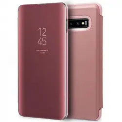 Cool Funda Flip Cover Clear View Rosa para Samsung Galaxy S10