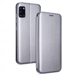 Cool Funda Flip Cover Elegance Plata para Samsung Galaxy A31