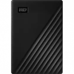 Disco duro externo 2 TB - WD My Passport, Portátil, HDD, USB 3.2, Funciona con Chromebook, Negro