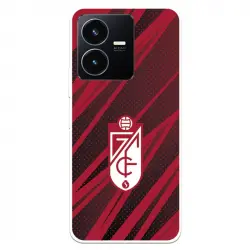 Funda Para Vivo Y22s Del Granada Cf Escudo - Líneas Rojas Y Negras - Licencia Oficial Granada Cf