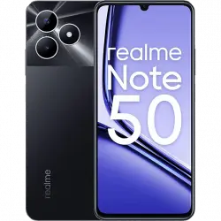 Móvil - realme Note 50, Midnight Black, 128 GB, 4GB, 6.7" HD+, Unisoc T612, 5000 mAh, Android