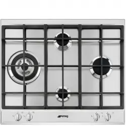 Smeg P261XGH Placa de Gas 4 Zonas 60cm Acero Inoxidable