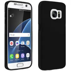 Avizar Funda Protectora de Silicona y Policarbonato Protección Total Negra para Samsung Galaxy S7