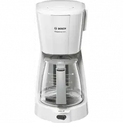 Cafetera de goteo - Bosch TKA3A031, Potencia 1100W, Capacidad para 10 tazas, Válvula antigoteo, Blanco