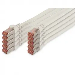 Digitus Cable de Red S-FTP Cat. 6 LSZH 3m Blanco 10 Unidades