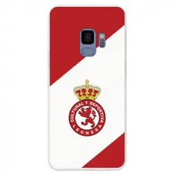 Funda Oficial Cultural Y Deportiva Leonesa Escudo Fondo Bicolor Samsung Galaxy S9