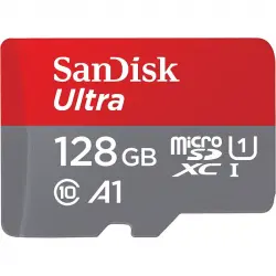 Sandisk - Tarjeta De Memoria Ultra Micro SDXC Clase 10 A1 De 128 GB + Adaptador