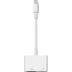 APPLE Cable adaptador Lightning a AV digital, Blanco