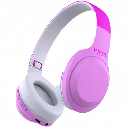 Auriculares inalámbricos - Vieta Pro Kids 2, Diadema, Hasta 15 hs,. Radio FM, Protección -85db, Rosa/Blanco