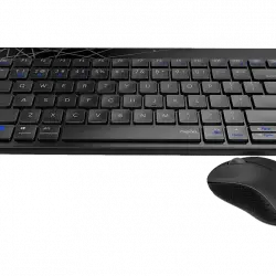 Pack Teclado + Ratón - Rapoo 8000M, Inalámbricos, 2 Receptores, Bluetooth, Negro