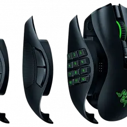 Ratón gaming - Razer Naga Pro, Inalámbrico, 20.000 ppp, Bluetooth, Hasta 20 botones, Autonomía 150 h, Negro