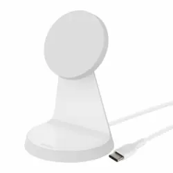 Soporte De Carga Iphone 7,5 W De Magsafe Y Cargador Usb-c 20 W Belkin Blanco