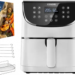 Freidora de aire - Cosori Premium Chef Edition, Capacidad 5,5L, Potencia 1700W, Temperatura máxima 205ºC, Blanco