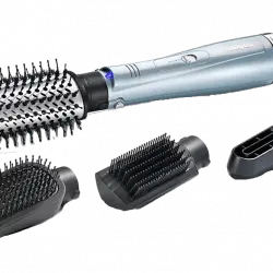 Moldeador - Babyliss Airstyler Hydro Fusion Smooth & Shape, 2 niveles temperatura, 4 accesorios, Azul