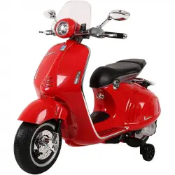 RunRunToys Vespa Moto Eléctrica 12V Roja