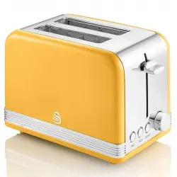 Swan ST19010CN Tostadora Retro 2 Rebanadas 815W Amarillo