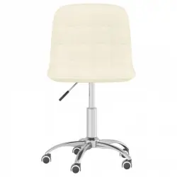 VidaXL Silla de Oficina Giratoria Crema