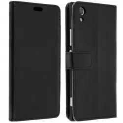 Avizar Funda Tipo Libro Cartera Negra para Sony Xperia XA1