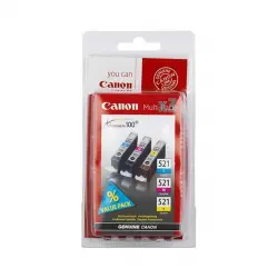 Canon - Pack Cartucho original Canon CLI-521 Y C M.