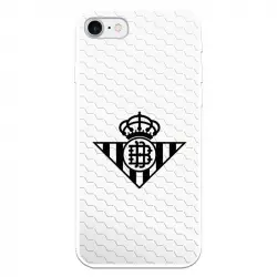 Funda Licencia Oficial Real Betis Balompié Escudo Negro Fondo Red para iPhone 7