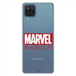 Funda Oficial de Marvel Logo Rojo para Samsung Galaxy A12