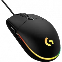 Ratón gaming - Logitech G203, Lightsync 2nd Gen, 8000DPI, Botones personalizables, RGB, Negro