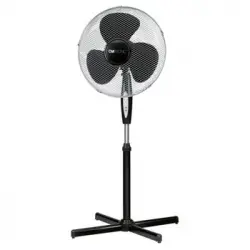 Ventilador Pie Oscilante 40 Cm, 3 Velocidades, Altura Ajustable, Temporizador, Mando Distancia Negro 45w Clatronic Vl 3741 S