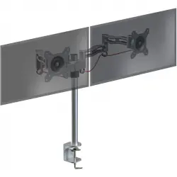 Duronic DM352 SR Soporte de Mesa 2 Monitores 13"-27" VESA 100x100 Máx 8kg Plata