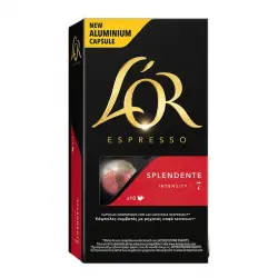 L'OR ESPRESSO - Estuche 10 Cápsulas Café Splendente Intensidad 7 Compatibles Con Máquinas Nespresso Original