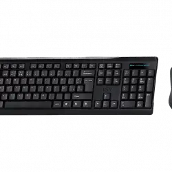 Pack Teclado + Ratón - ISY IDE-2500-ES, Inalámbrico, 2.4 GHz, USB, Negro