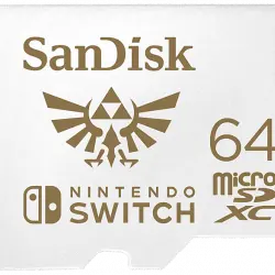 Tarjeta micro SDXC - SanDisk Licencia Nintendo®, 64 GB, Para Nintendo Switch, 100 MB/s, UHS-I, U3, Blanco